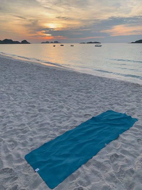Yoga at sunrise, Wisana Redang