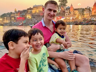 sunset boat ride Varanasi